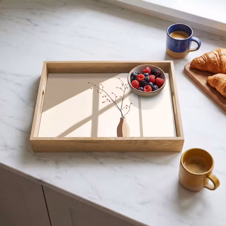 Dienblad - Vaas - Takken - Bessen - Minimalistisch — 3