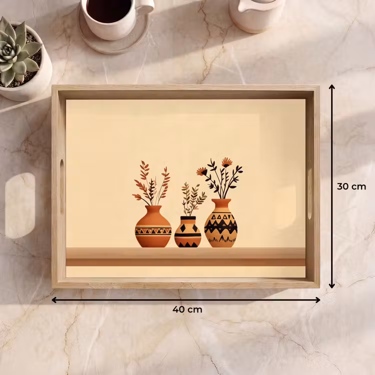 Dienblad - Vazen - Bloemen - Bladeren - Minimalistisch — 7
