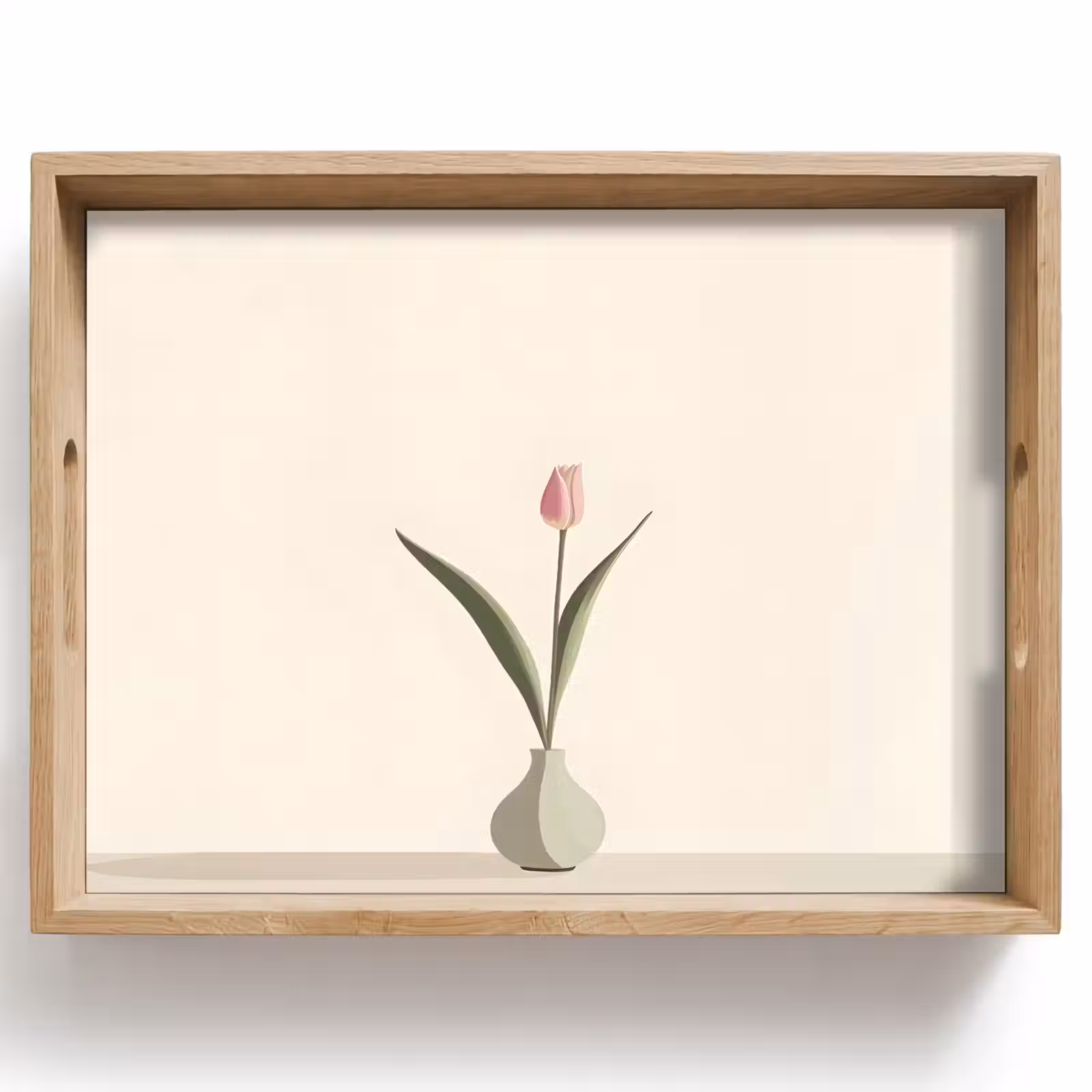 Dienblad - Tulp - Vaas - Beige — 1