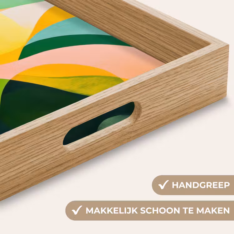Dienblad - Abstract - Geel - Roze - Groen — 8