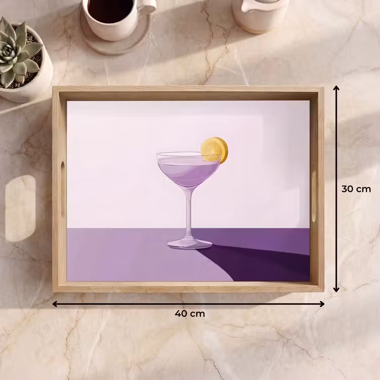 Dienblad - Cocktail - Paars - Minimalistisch - Citroen — 7