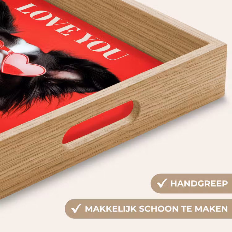 Dienblad - Hond - Hartjesbril - Loveyou - Rood — 8