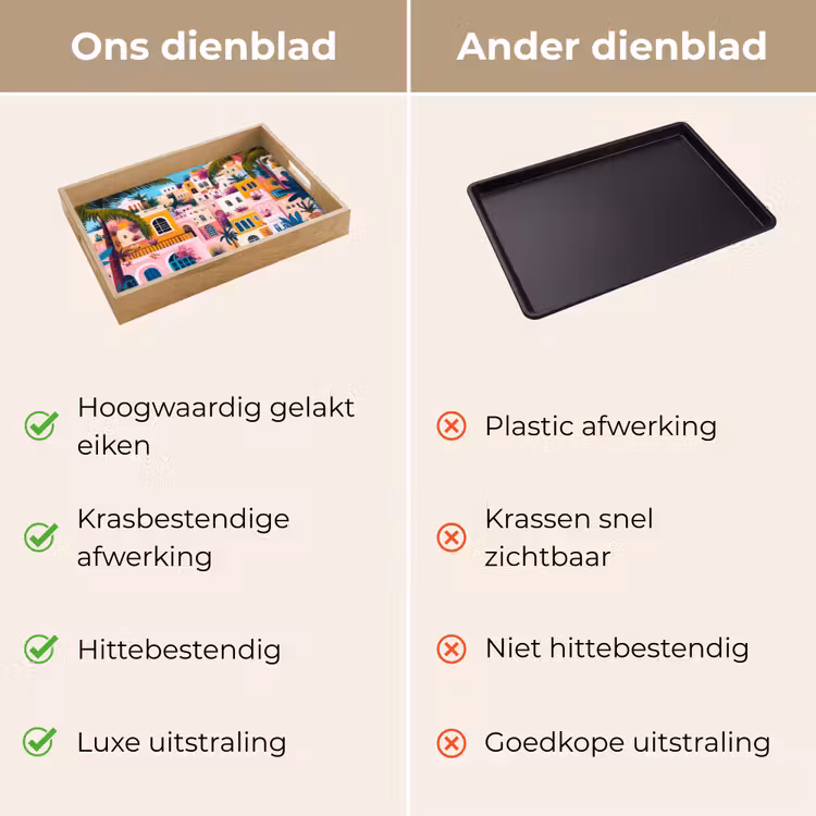 Dienblad - Kleurrijk - Roze - Oranje - Geel - Bloemen — 9