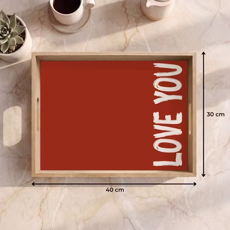 Dienblad - Schuin - Loveyou - Rood — 7