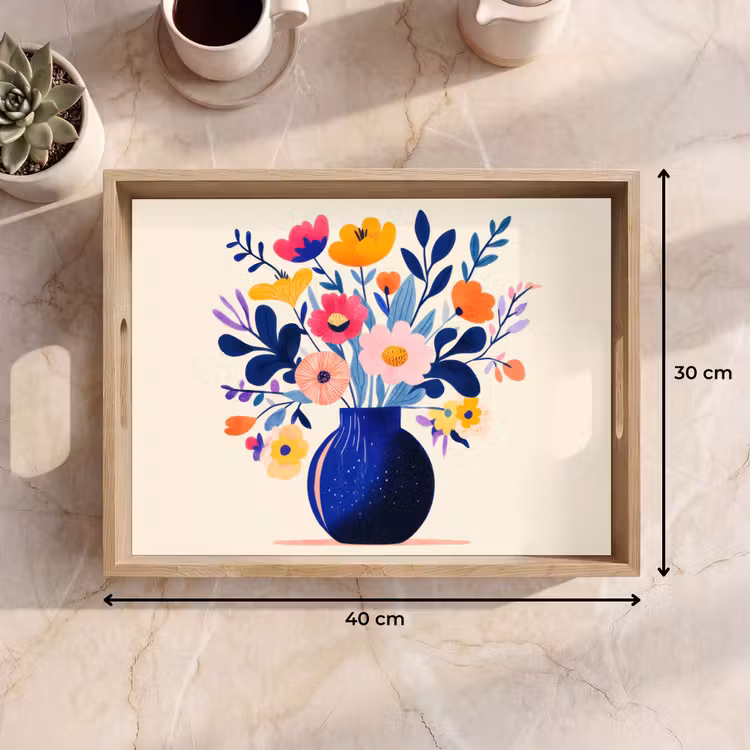 Dienblad - Vaas - Bloemen - Boeket — 7