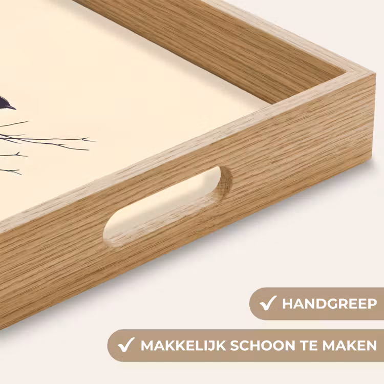 Dienblad - Vogel - Zwart - Tak - Minimalistisch — 8
