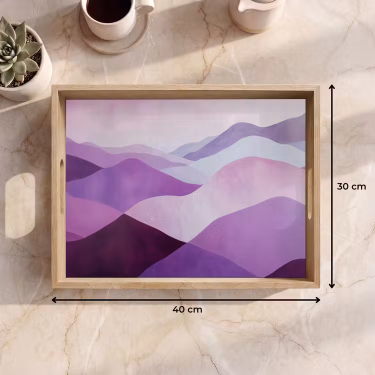Dienblad - Abstract - Heuvels - Landschap - Paars — 7