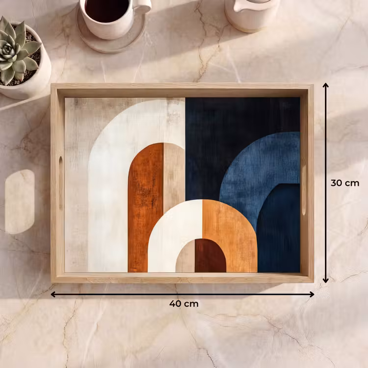Dienblad - Abstract - Vormen - Donkerblauw — 7