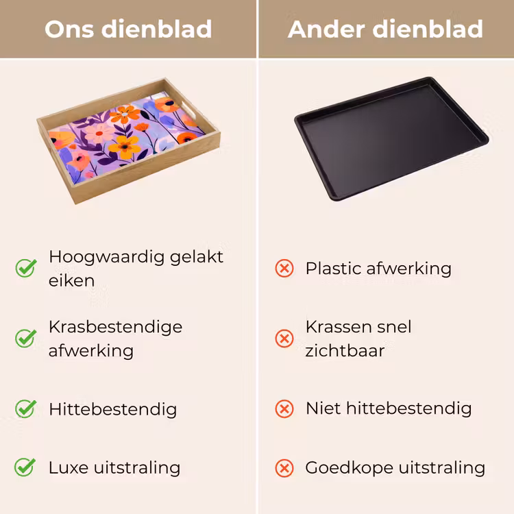 Dienblad - Bloemen - Kleurrijk - Bladeren — 9