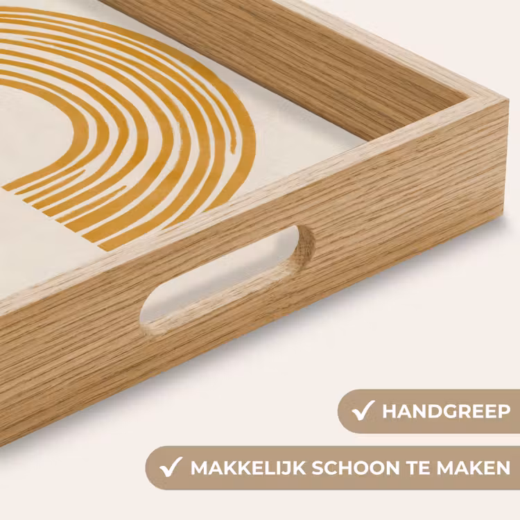 Dienblad - Bogen - Lijnen - Oranje - Minimalistisch — 8