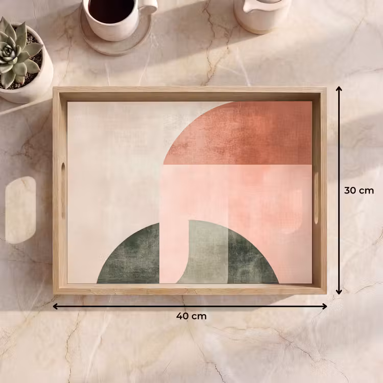 Dienblad - Cirkel - Abstract - Roze — 7