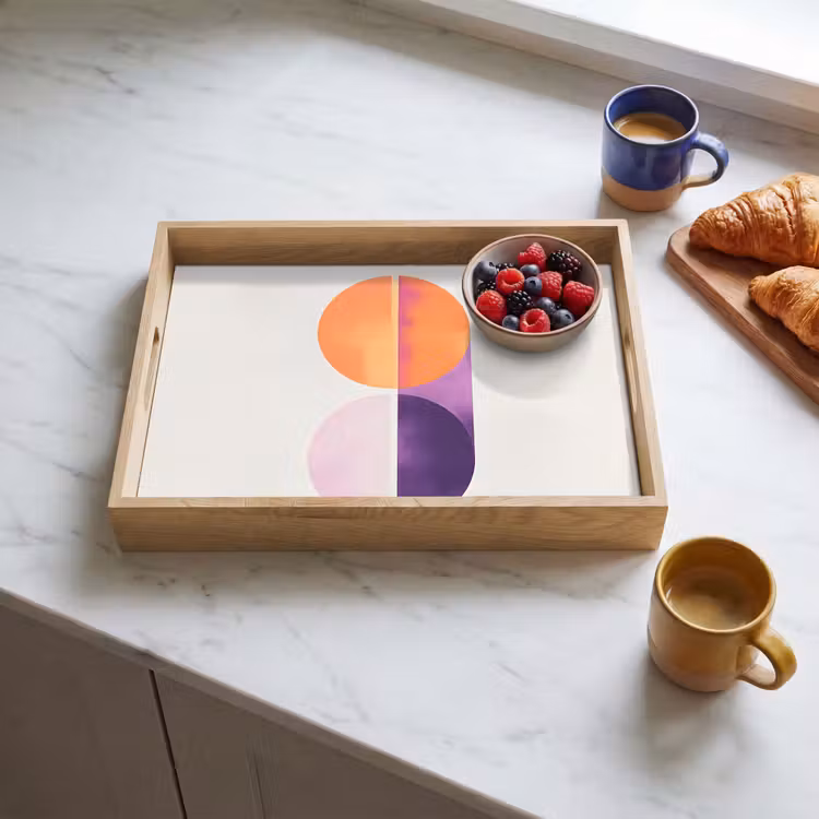 Dienblad - Cirkels - Abstract - Paars — 3
