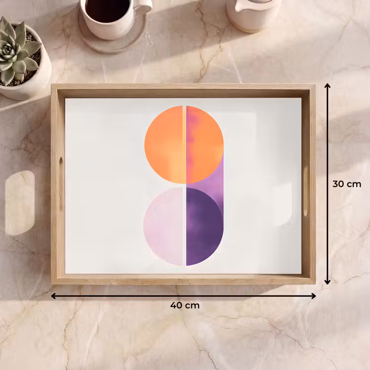Dienblad - Cirkels - Abstract - Paars — 7