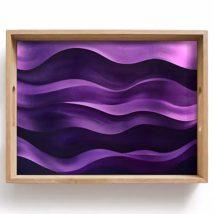 Dienblad - Golven - Abstract - Paars — 1