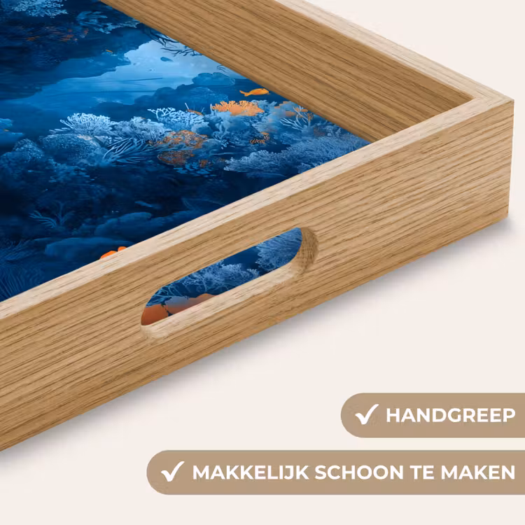 Dienblad - Koraalrif - Vissen - Oceaan - Blauw — 8