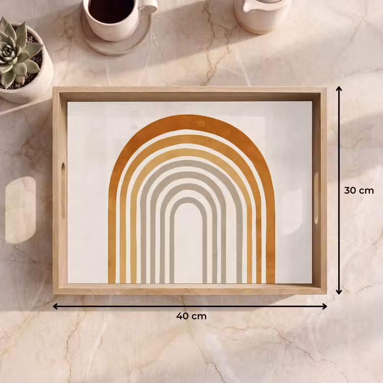Dienblad - Minimalistisch - Boog - Lijnen - Beige — 7