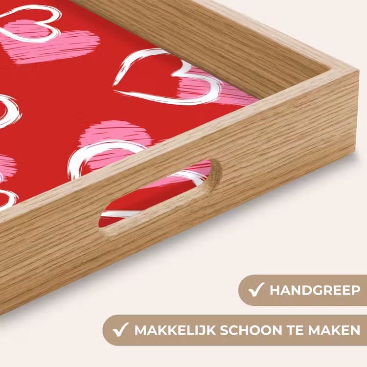 Dienblad - Patroon - Hartjes - Roze - Valentijn — 8