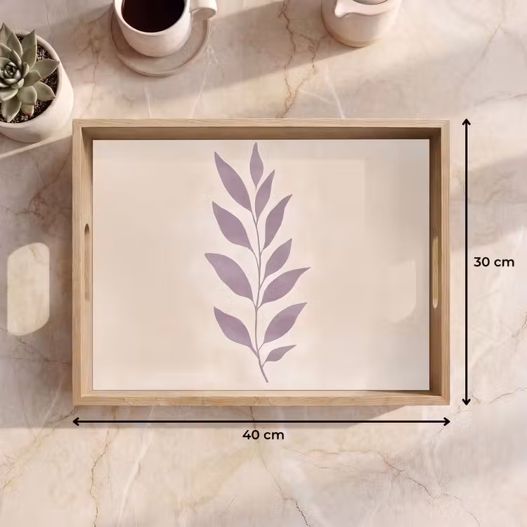 Dienblad - Tak - Bladeren - Minimalistisch - Beige — 7
