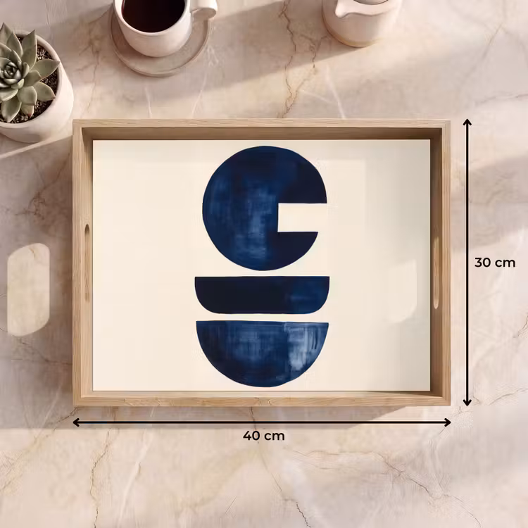 Dienblad - Vormen - Blauw - Abstract — 7
