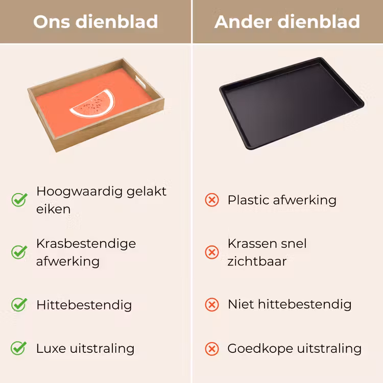Dienblad - Watermeloen - Lijnen - Koraalrood — 9