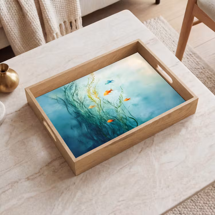 Dienblad - Waterplanten - Vissen - Kleurrijk - Water — 2
