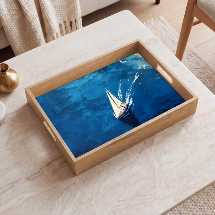 Dienblad - Zeilboot - Water - Abstract - Schaduw — 2