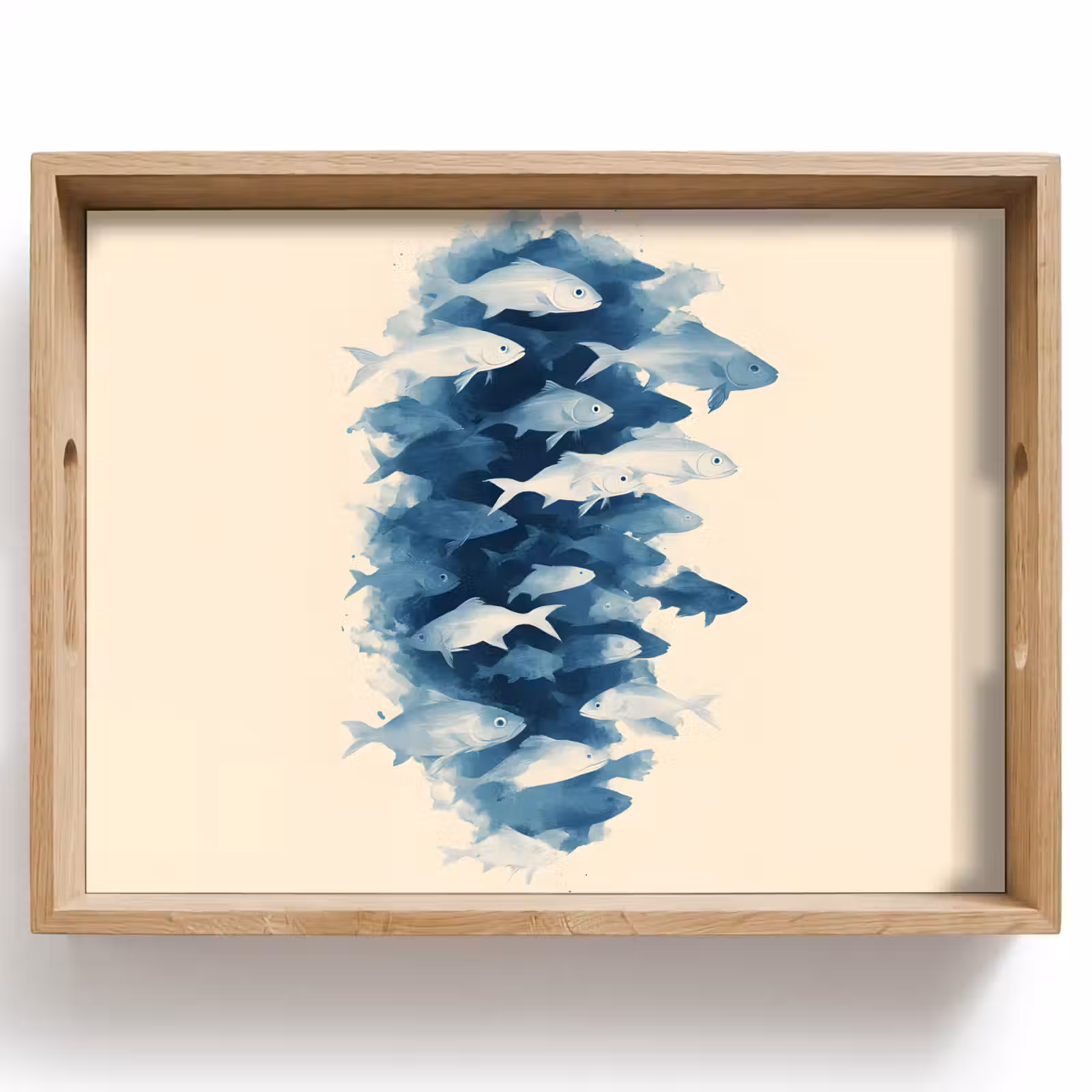 Dienblad - Vissen - Minimalistisch - Blauw — 1