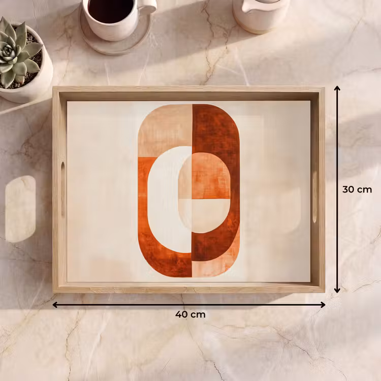 Dienblad - Illustratie - Abstract - Vormen - Rood — 7