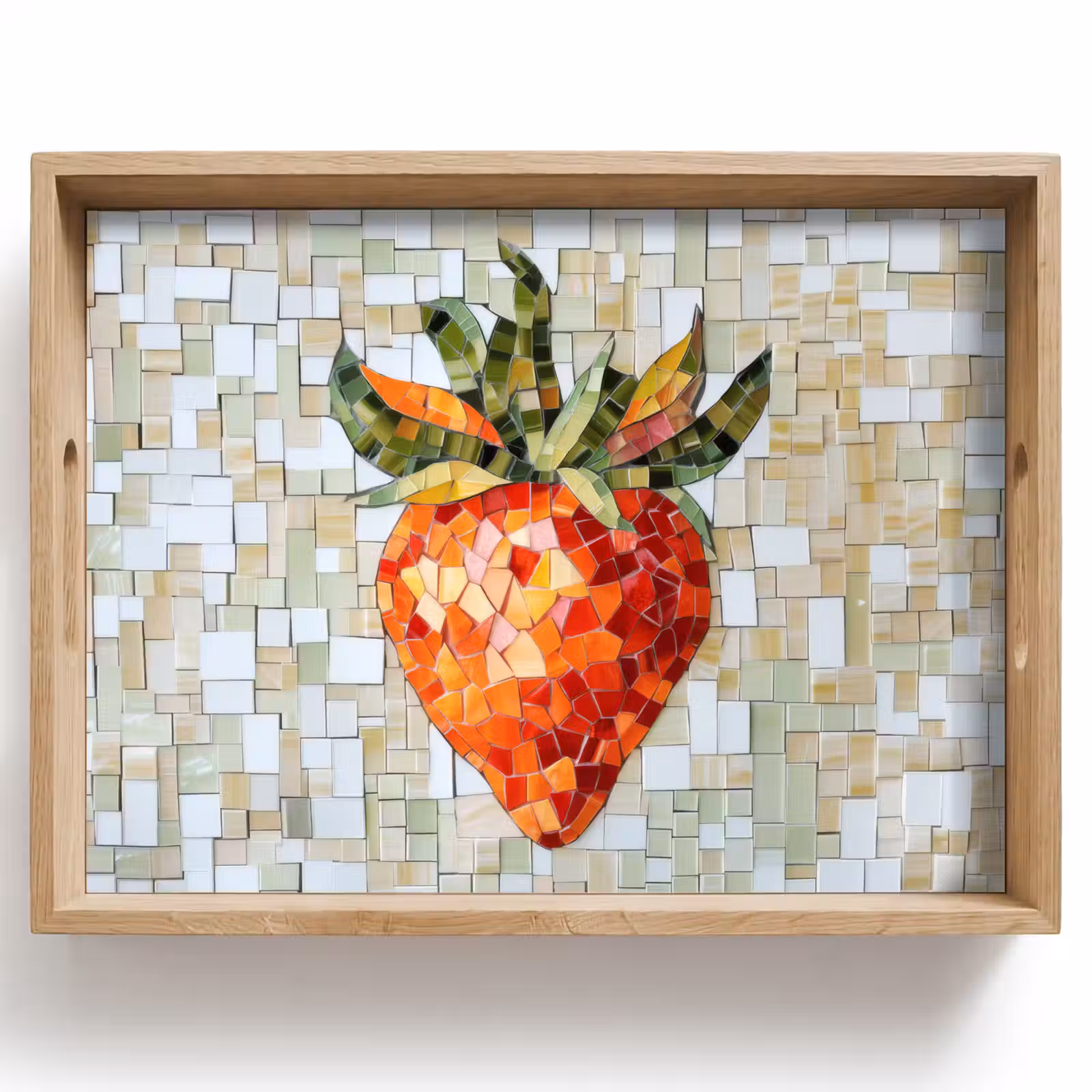 Dienblad - Aardbei - Rood - Mozaïek - Fruit — 1