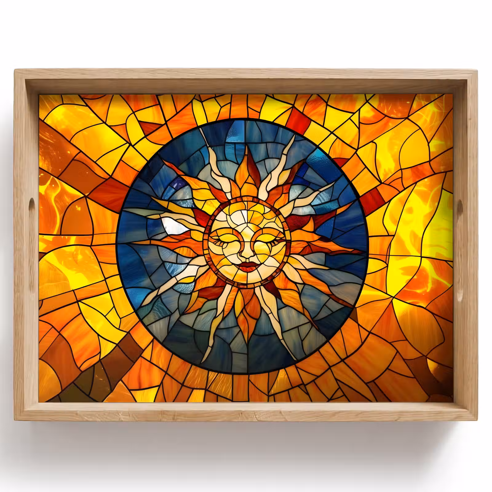 Dienblad - Mozaïek - Zon - Geel - Cirkel — 1