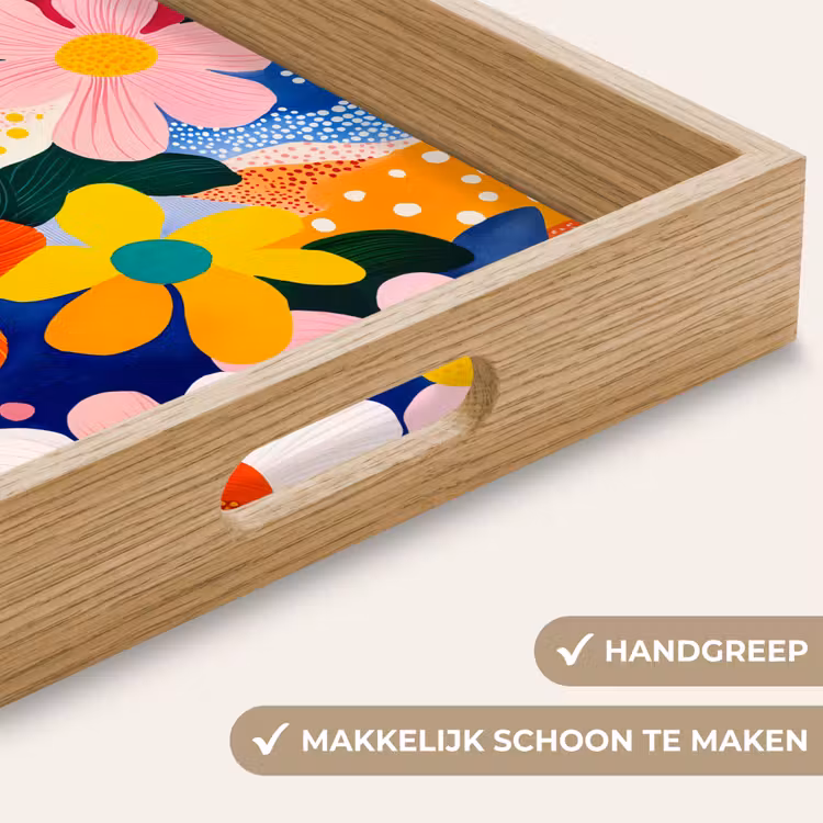Dienblad - Bloemen - Kleurrijk - Stippen — 8