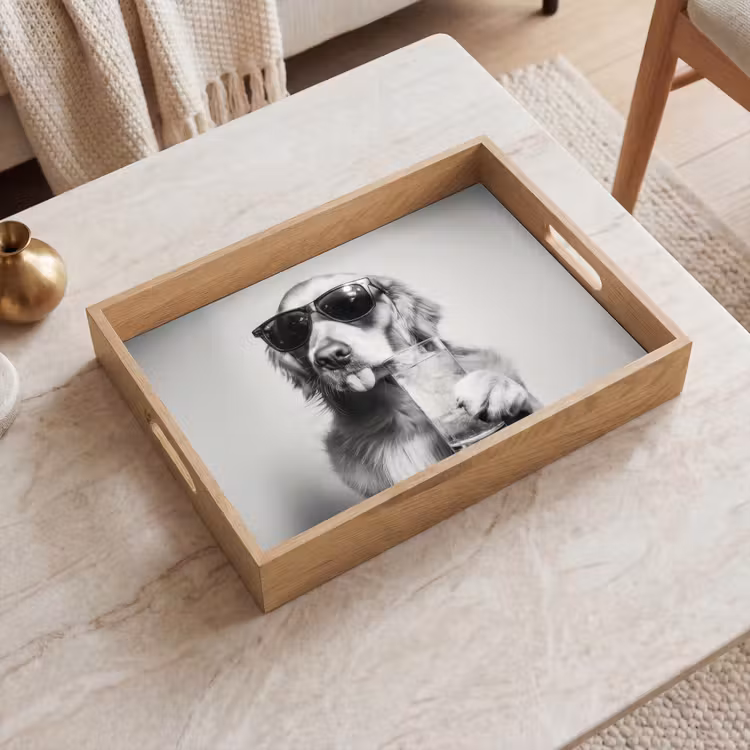 Dienblad - Golden retriever - Hond - Zonnebril - Gkas — 2