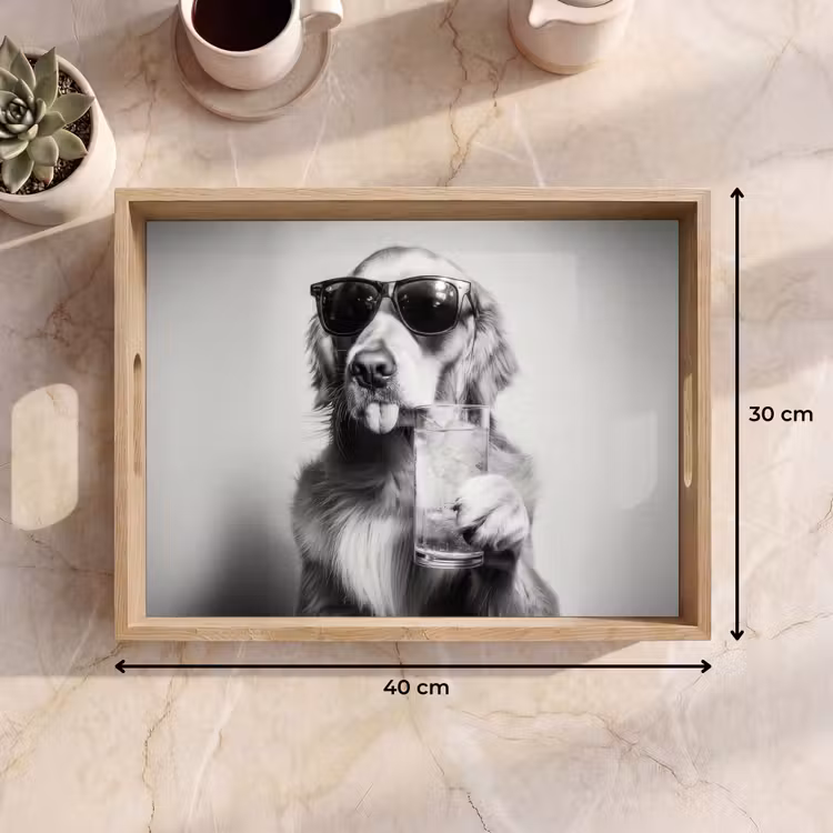 Dienblad - Golden retriever - Hond - Zonnebril - Gkas — 7