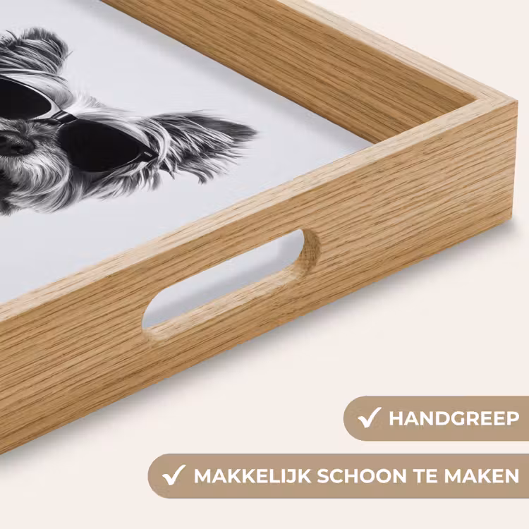 Dienblad - Hondje - Wijnglas - Zonnebril - Enthousiast — 8