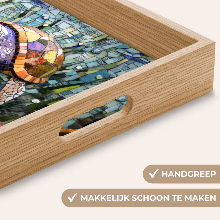 Dienblad - Schildpad - Zeewier - Mozaïek — 8