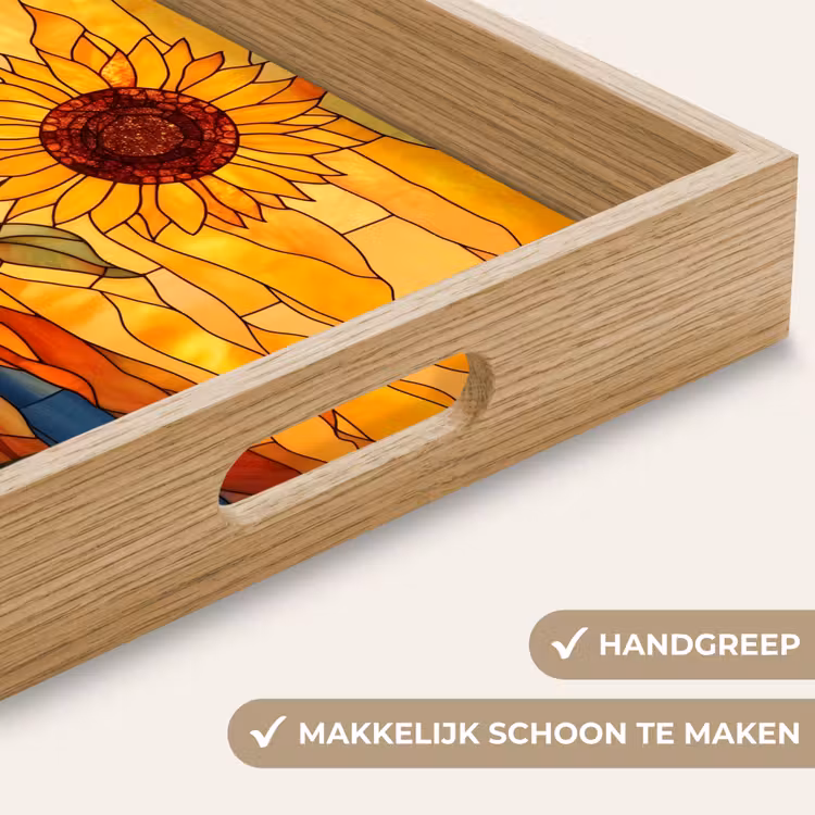 Dienblad - Zonnebloem - Mozaïek - Zonsondergang - Geel — 8