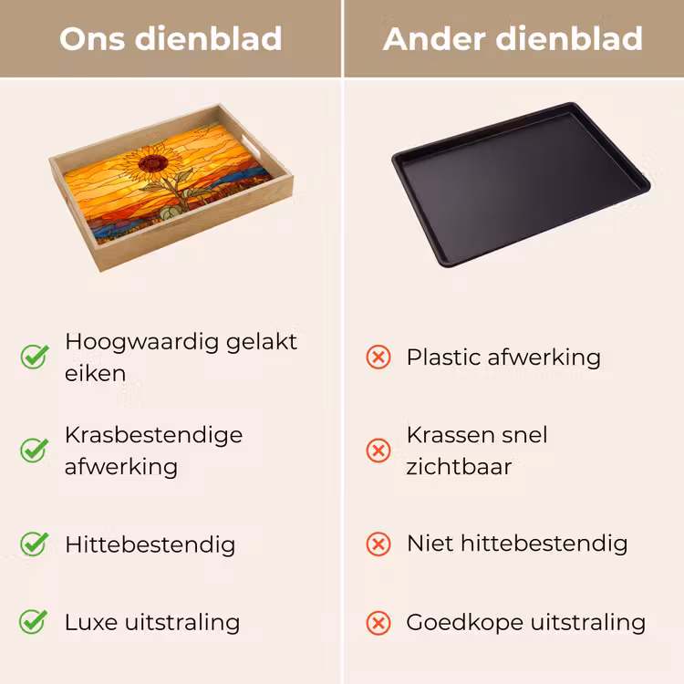 Dienblad - Zonnebloem - Mozaïek - Zonsondergang - Geel — 9