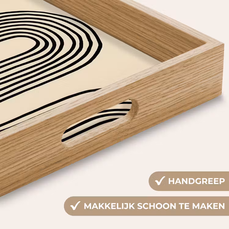 Dienblad - Boogvormen - Zwart - Strak — 8