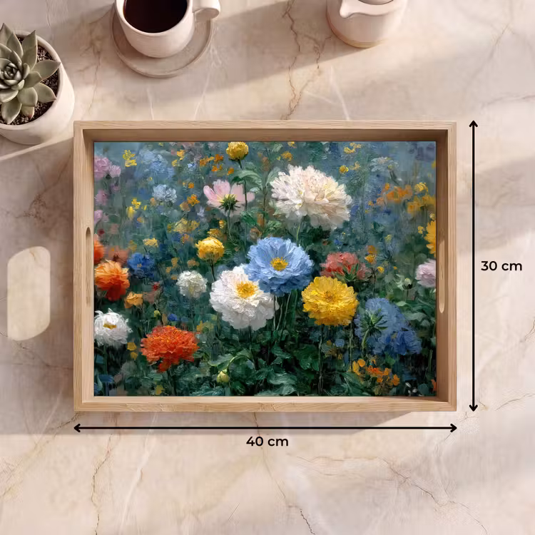 Dienblad - Close-up - Veld - Bloemen - Kleurrijk — 7