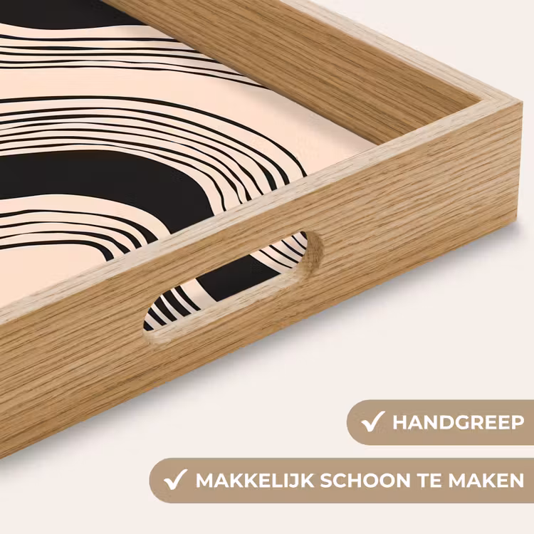 Dienblad - Golven - Zwart - Zandkleur — 8