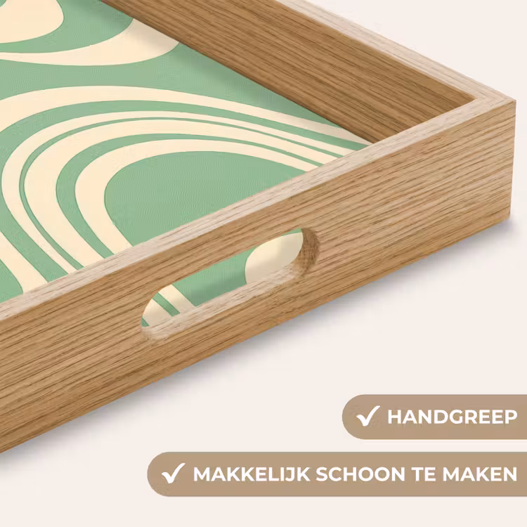Dienblad - Golvende lijnen - Mintgroen - Dansende vormen — 8