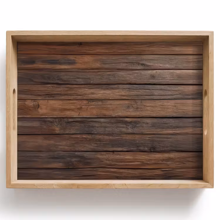 Dienblad - Houten plankpatroon - Warmte - Natuurlijk — 1