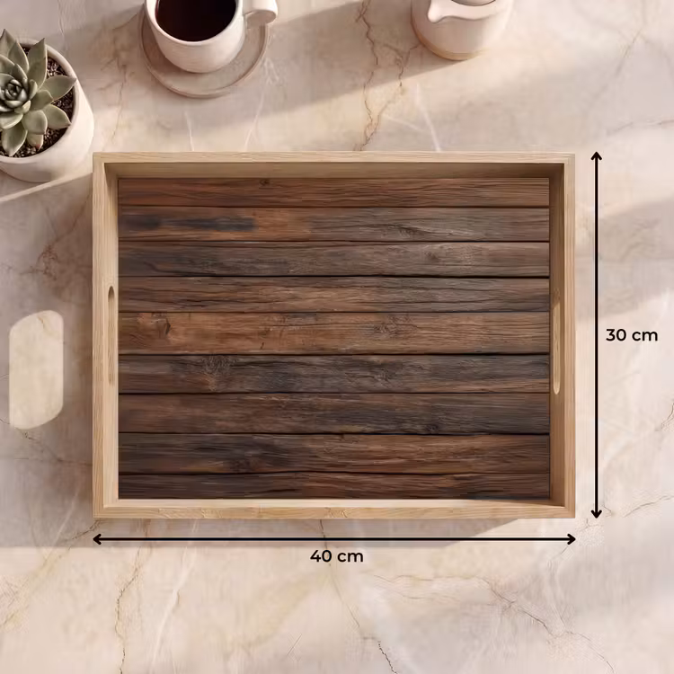 Dienblad - Houten plankpatroon - Warmte - Natuurlijk — 7