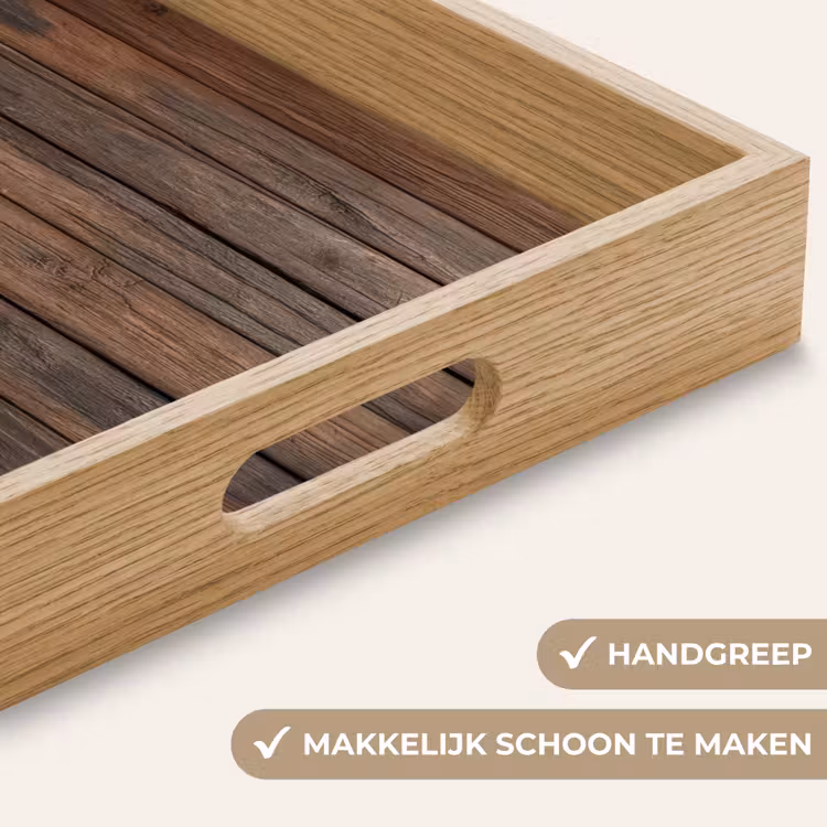 Dienblad - Houten plankpatroon - Warmte - Natuurlijk — 8