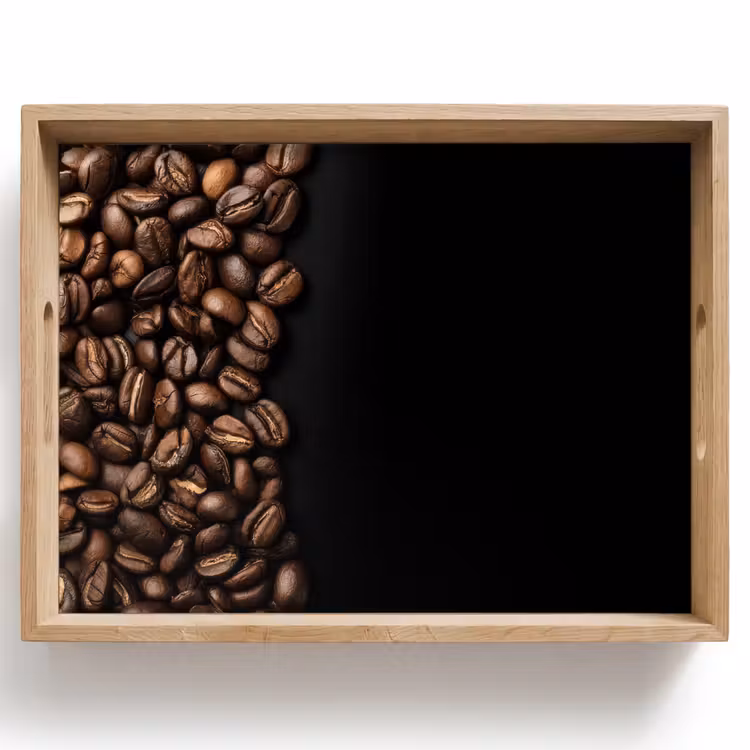 Dienblad - Koffiebonen - Zwart - Eenvoudig — 1