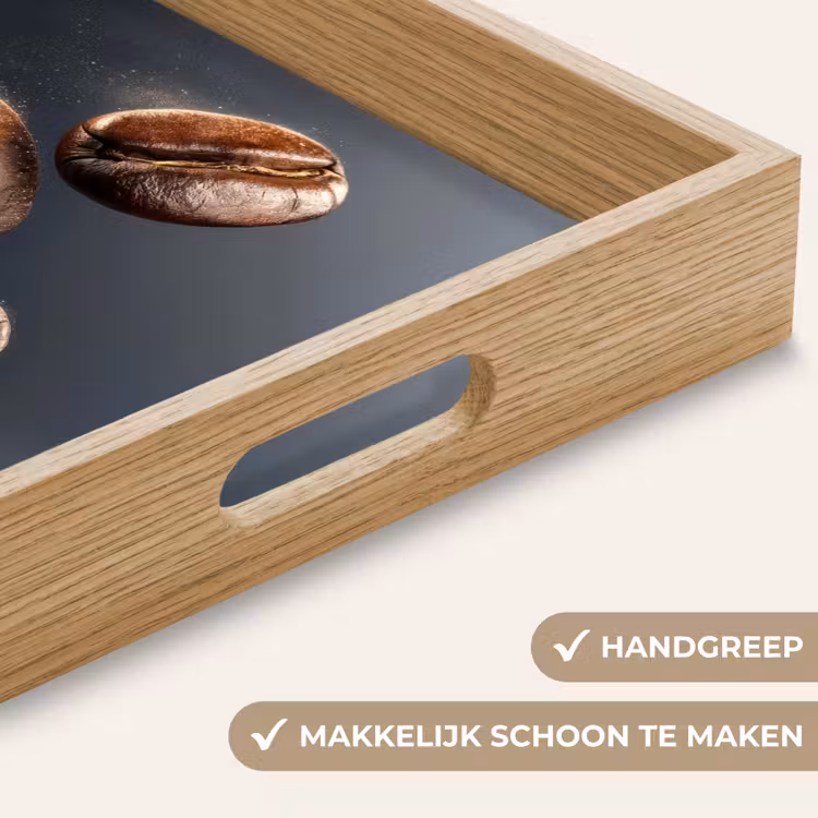 Dienblad - Koffiebonen - Zwevend - Grijs — 8