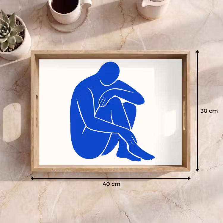 Dienblad - Lichaam - Abstract - Blauw — 7