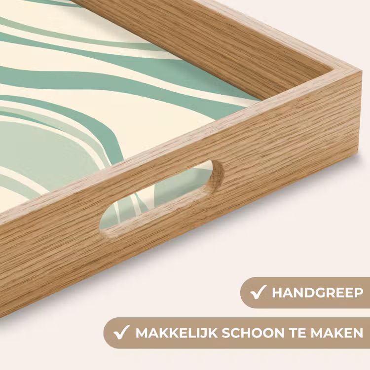 Dienblad - Organische lijnen - Mintgroen - Marmer — 8
