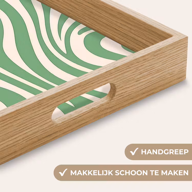 Dienblad - Zebrapatroon - Groen - Retro — 8