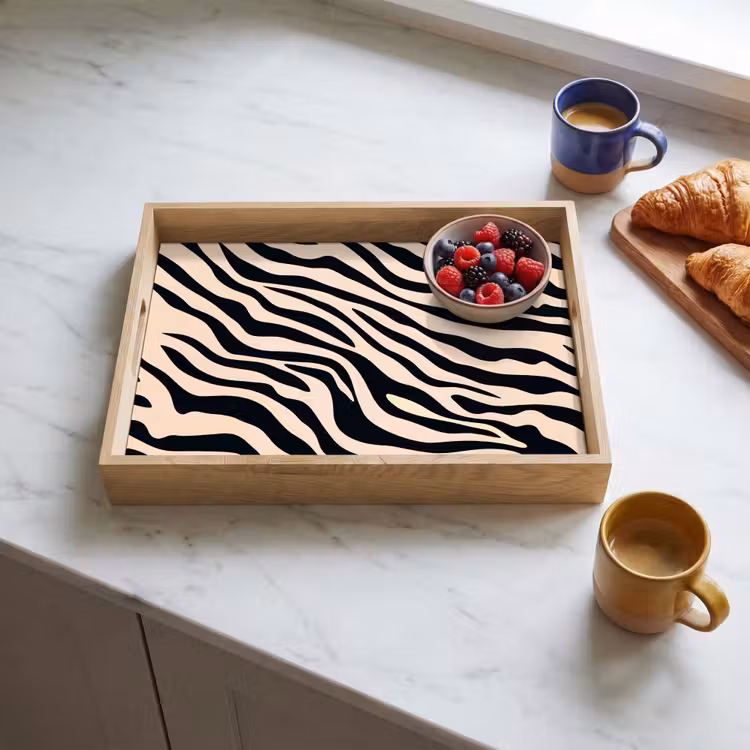 Dienblad - Zebraprint - Dynamisch - Roze — 3